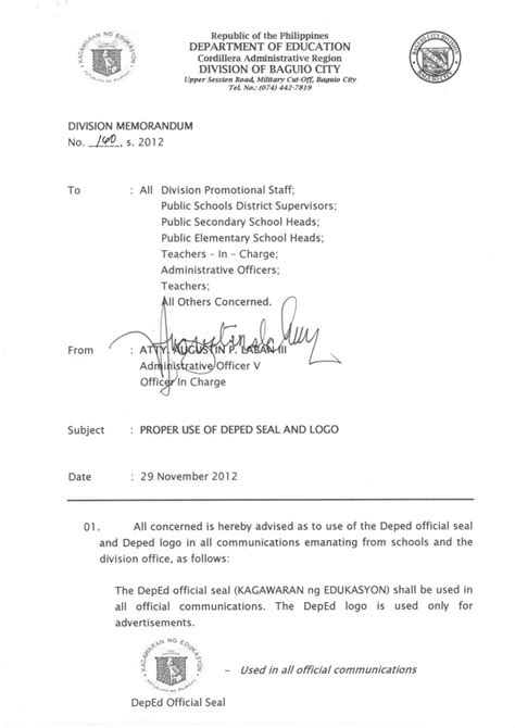 depedpines|Division Memoranda .